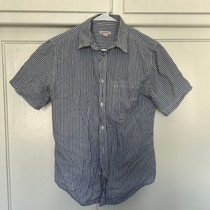 Target short sleeve button up stripe shirt